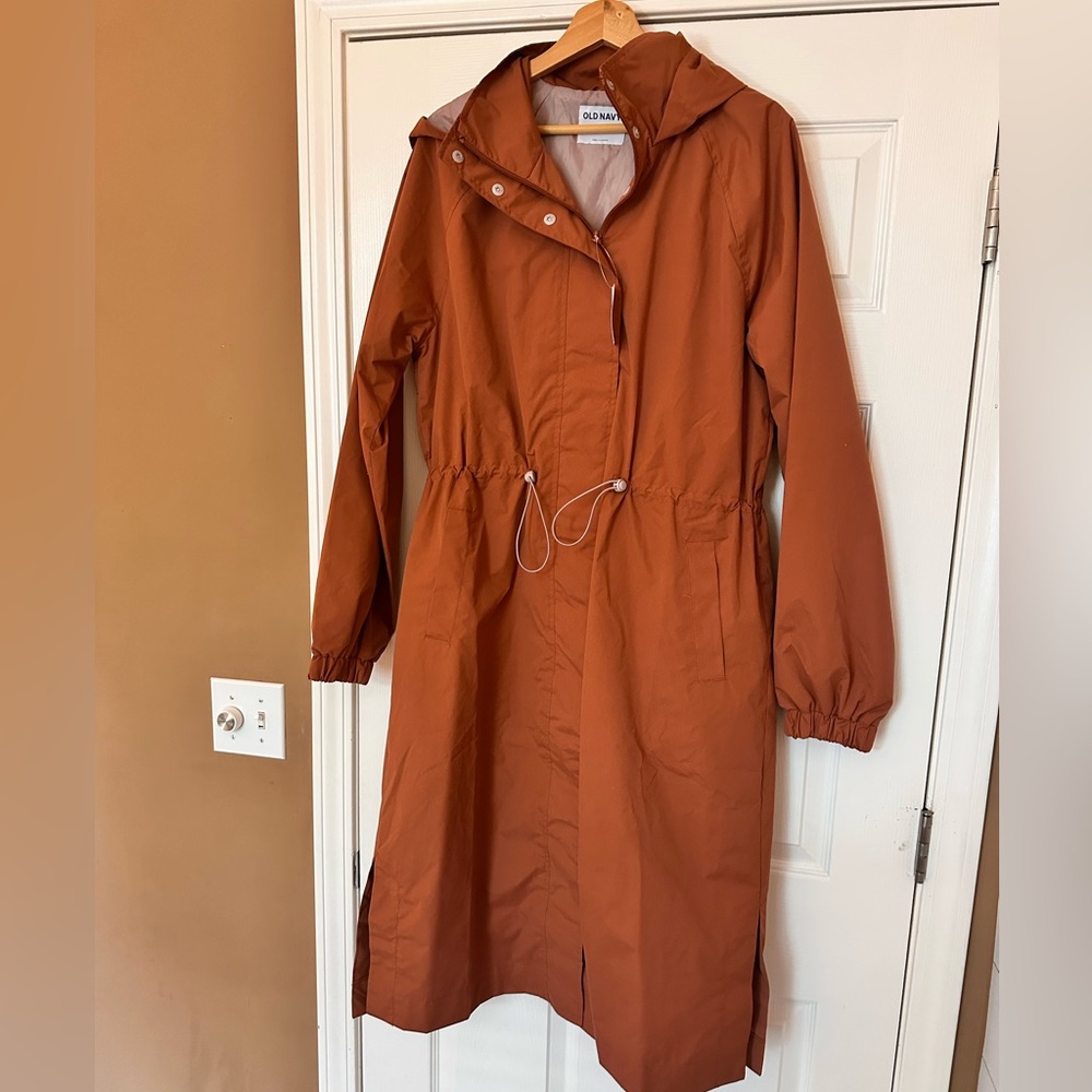 NWT ✨ Old Navy Windbreaker Long Hooded Jacket - Medium Tall
